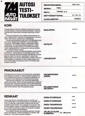 TM:n kuntotesti raportti
